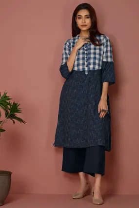 moon yoke kurta - Sapphire & Ivory Crossroads