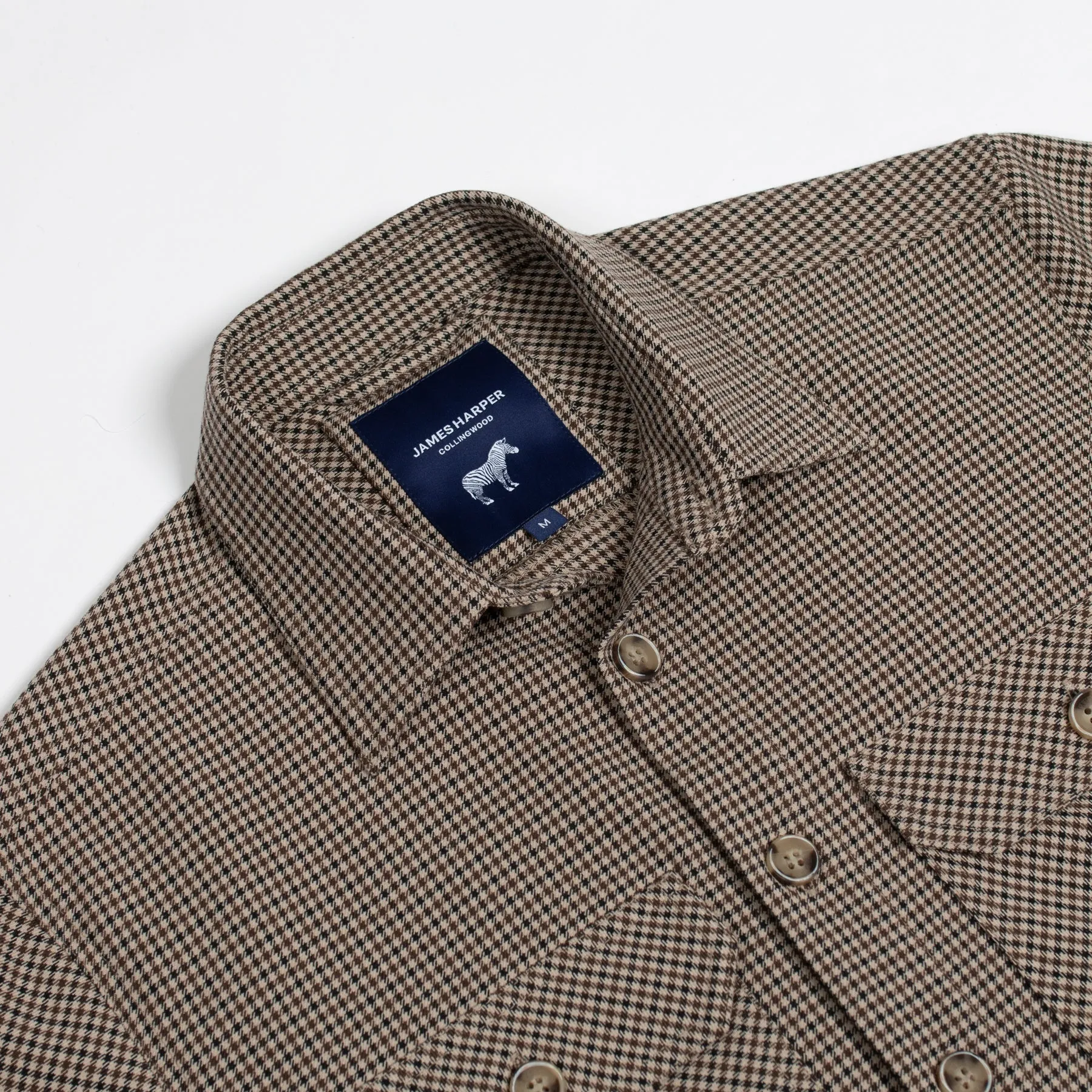 Navy Mini Check Overshirt