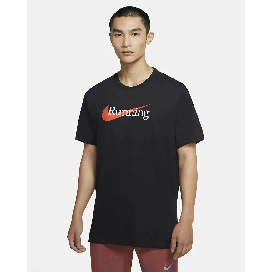 Nike Dri-Fit Men Running T-Shirt Black/Red