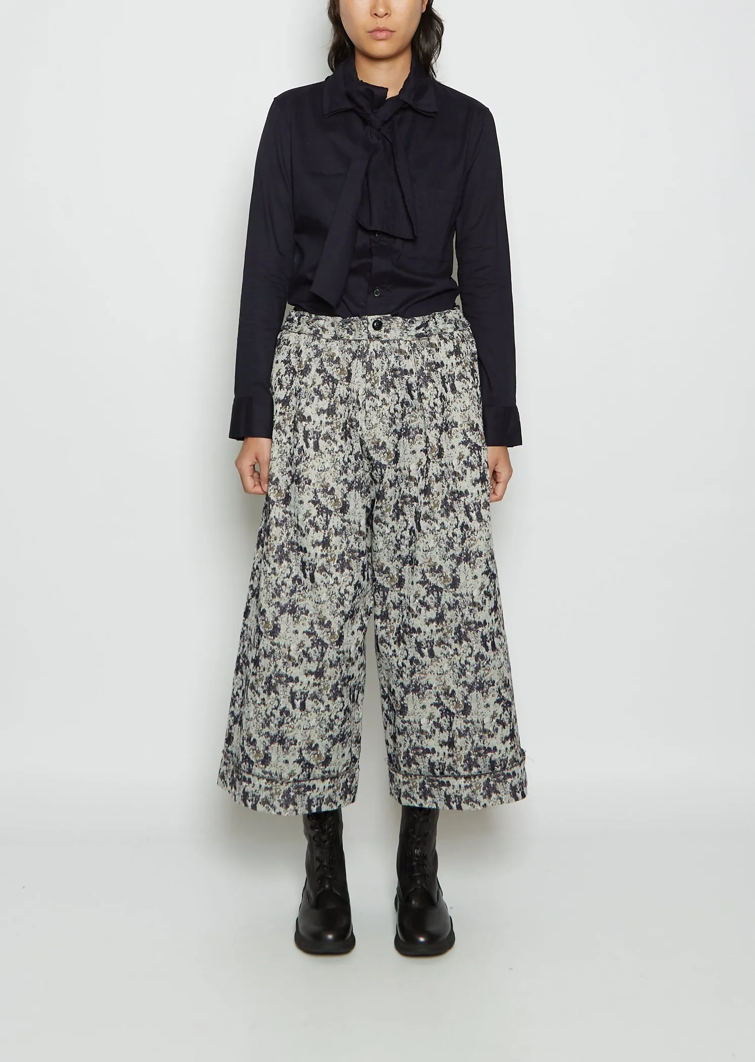 O-Front Tuck Mackin Jacquard Pant