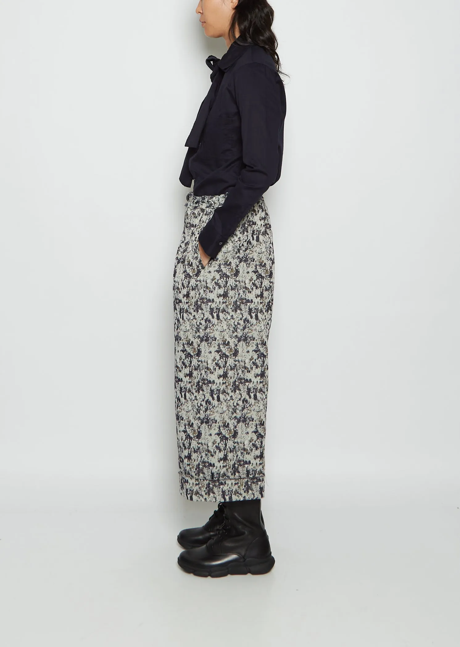 O-Front Tuck Mackin Jacquard Pant