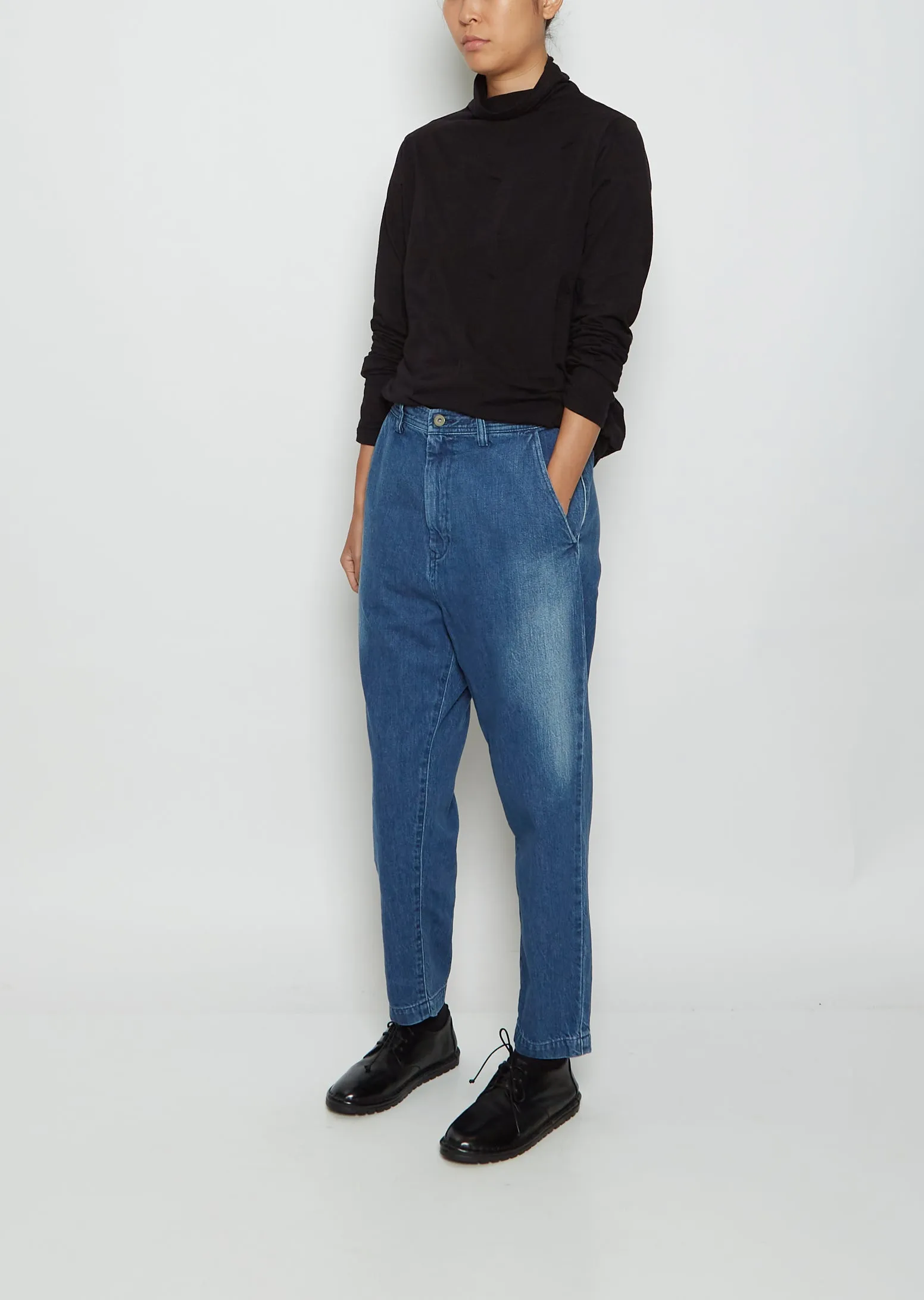 O-Waist String Slim Pant