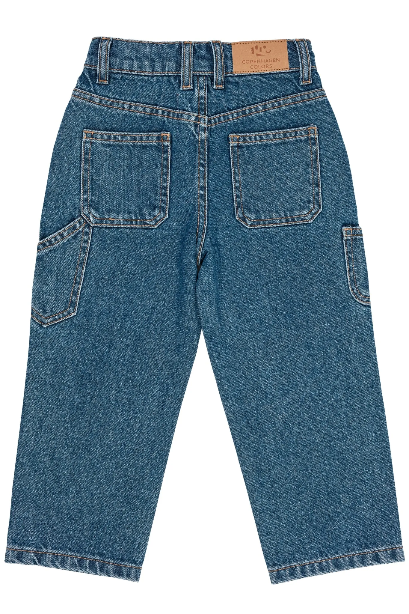 ORGANIC POCKET JEANS, WIDE FIT - INDIGO BLUE WASHED