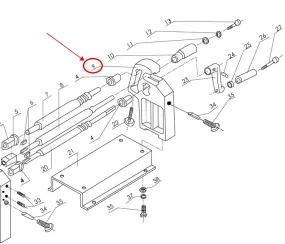 Part #9 Right Stand for KAKA Industrial W01-2422 24-Inch Slip Roll Machine