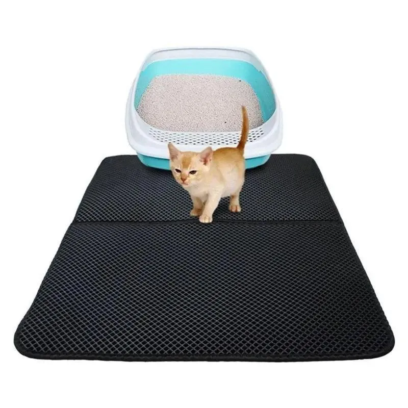 Pet Cat Litter Mat Waterproof EVA Double Laye