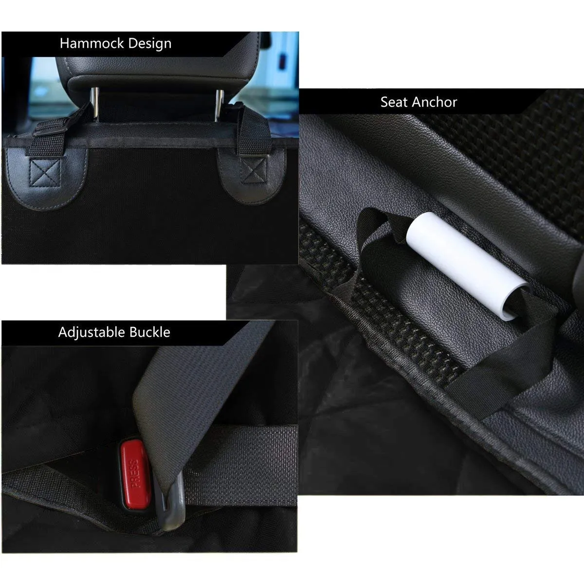 Pet Seat Cover -  Scratch Proof - Black