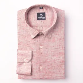 Pink Color Blend Cotton Shirt For Men