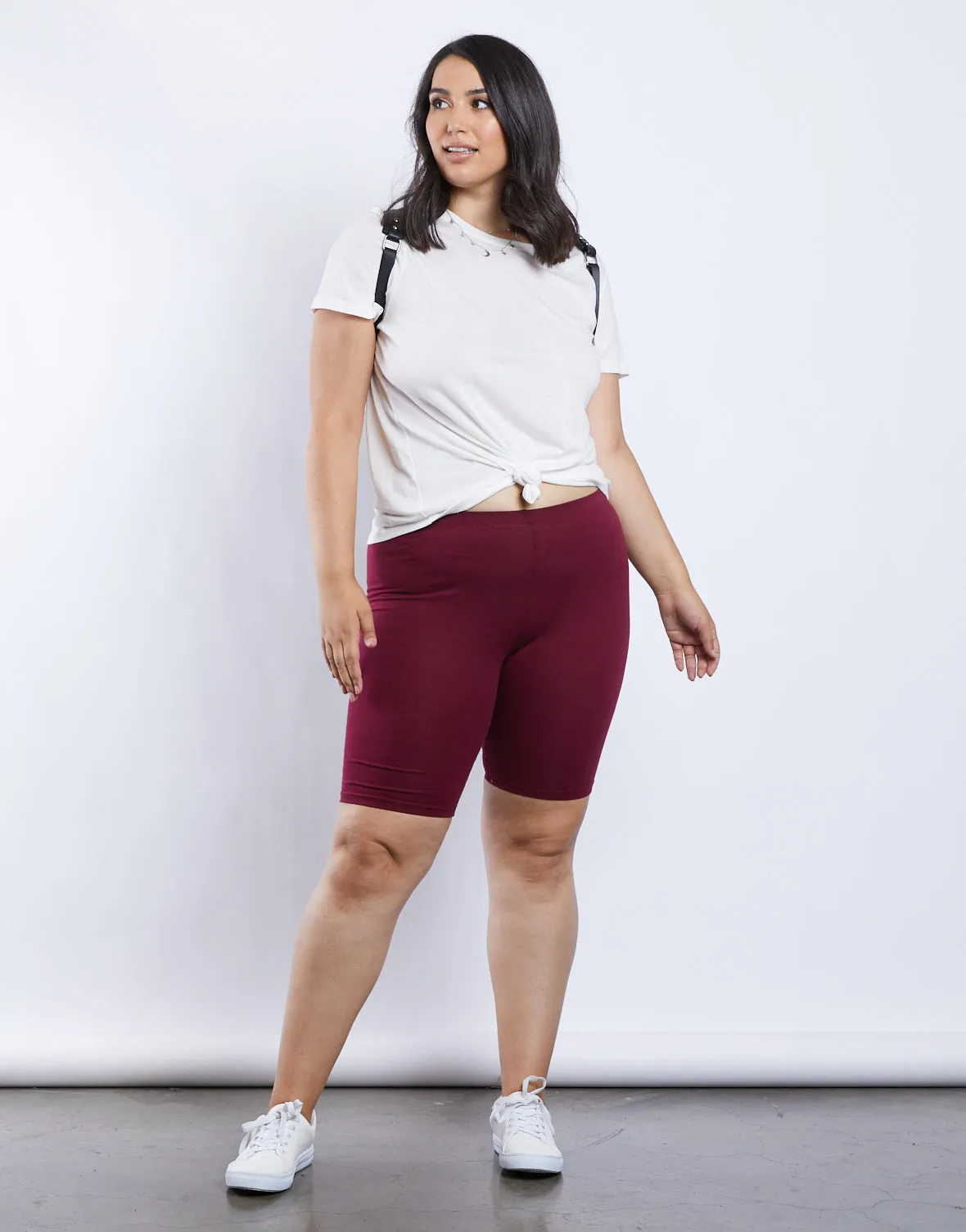 Plus Size Simple Bike Shorts