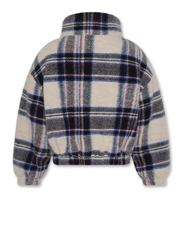 polly check jacket - blue