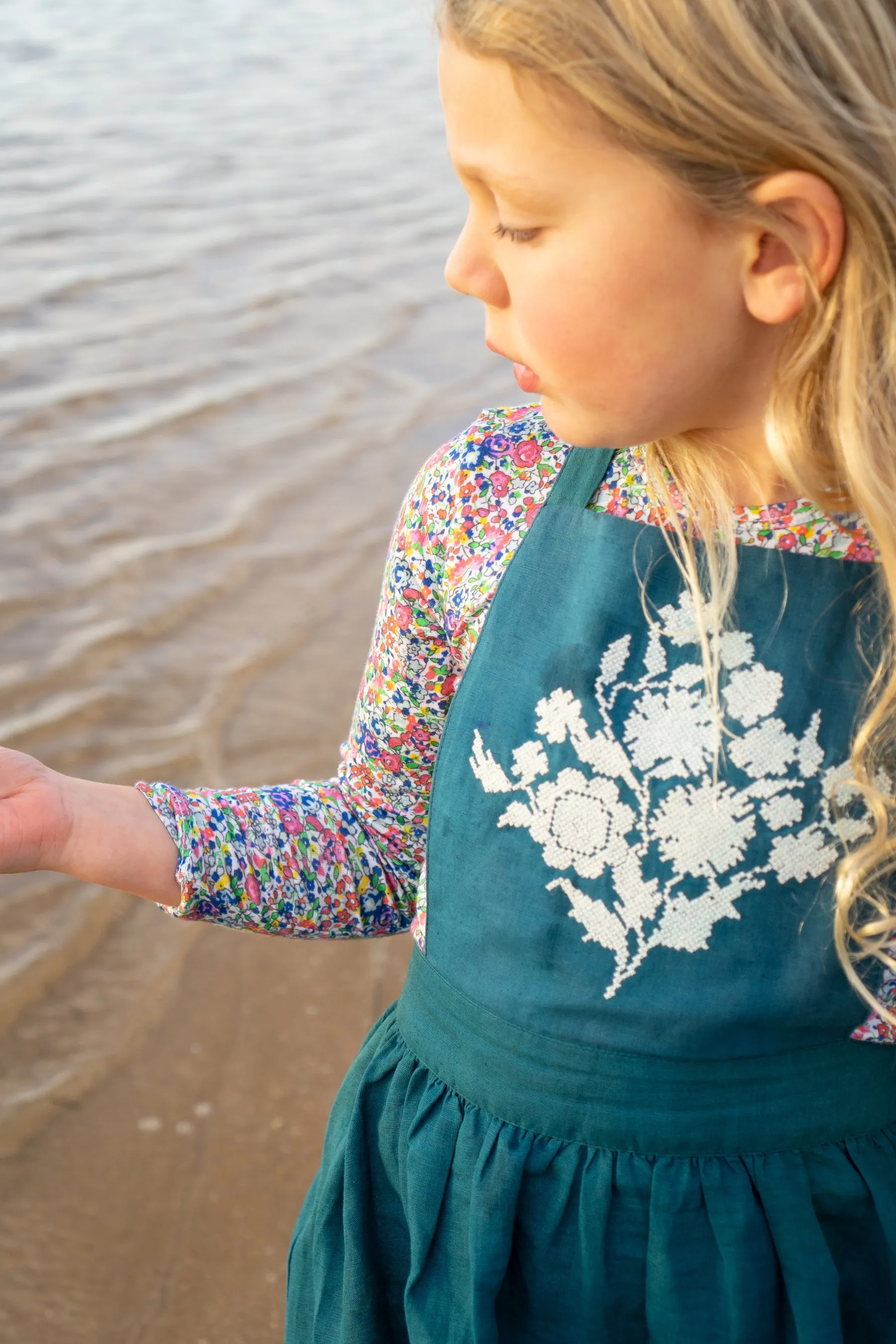 Pomme Pinafore Fjord Embroidery and Crochet