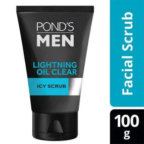 PONDS MEN LIGHTNING OIL CLEAR ICY SCRUB F/W 100G