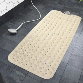 PVC Shower Mat Anti-Slip with Massage Acupressure Points, 40x100 cm, Beige