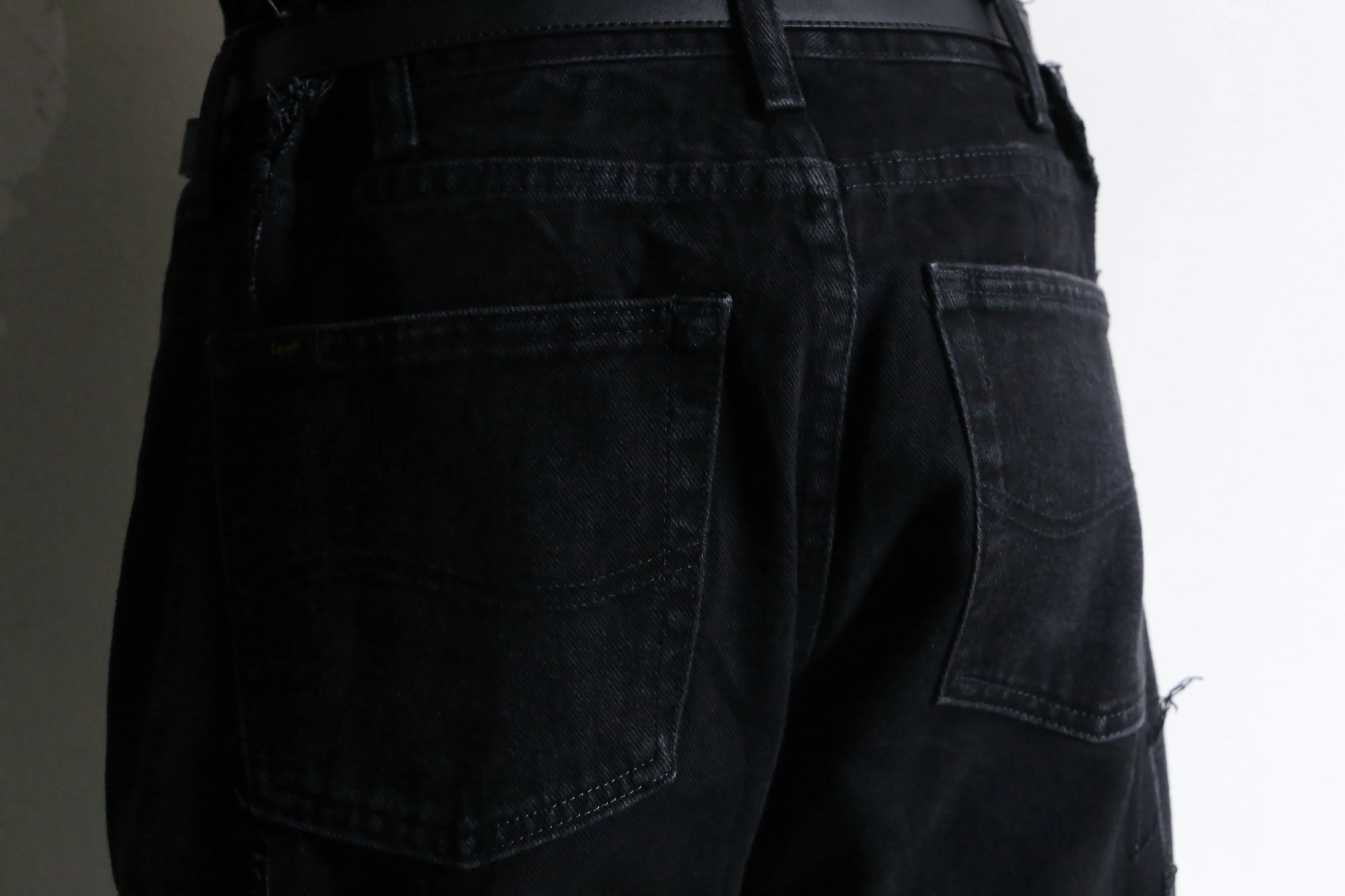 "Re:make"super flare black denim