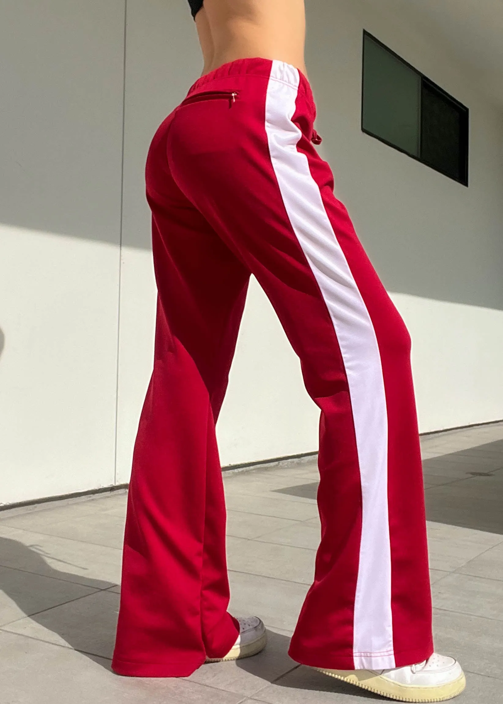 Red & White Flared Trackies (M)