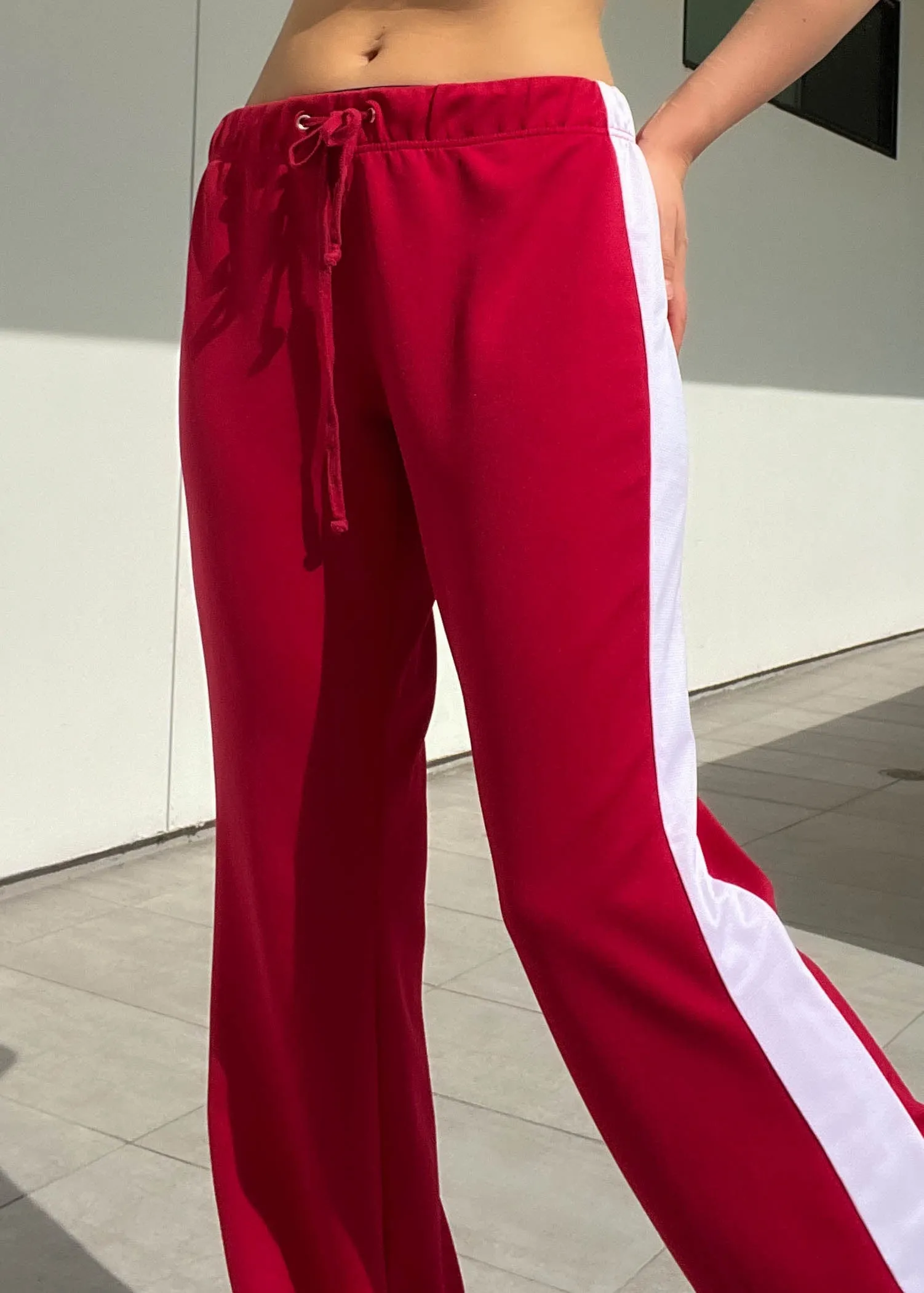 Red & White Flared Trackies (M)