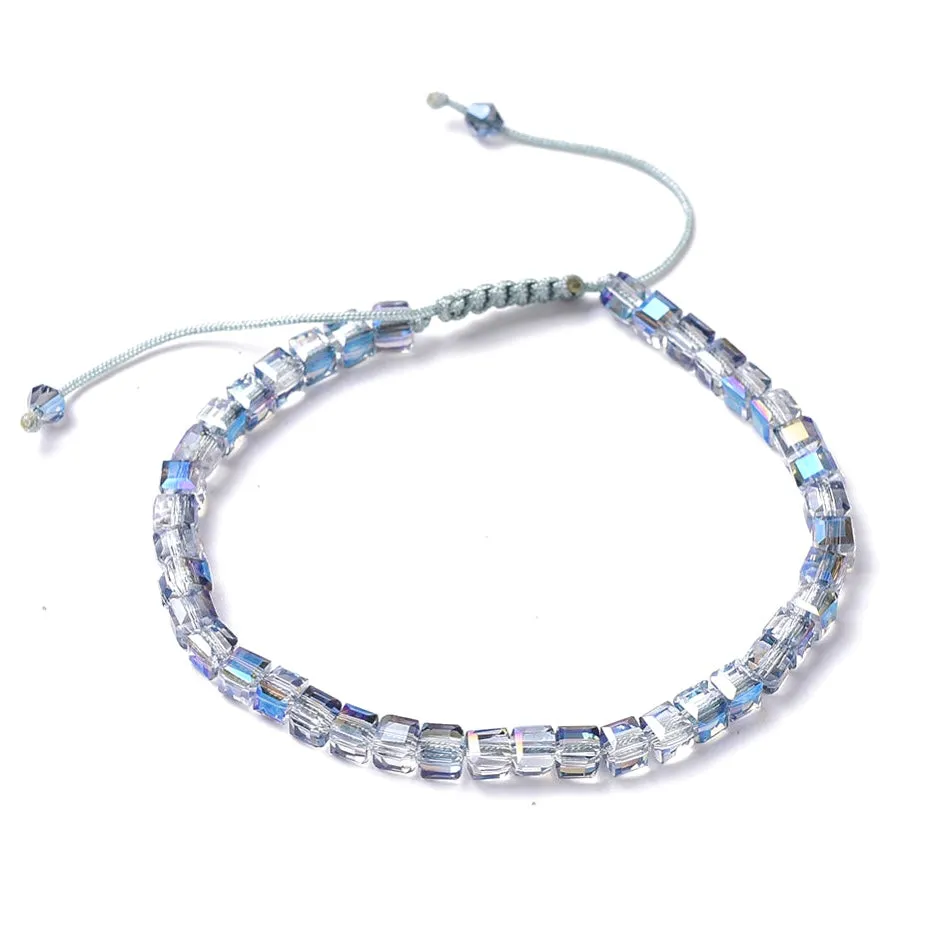 River of Ice - Tila Bead Bracelet Stack