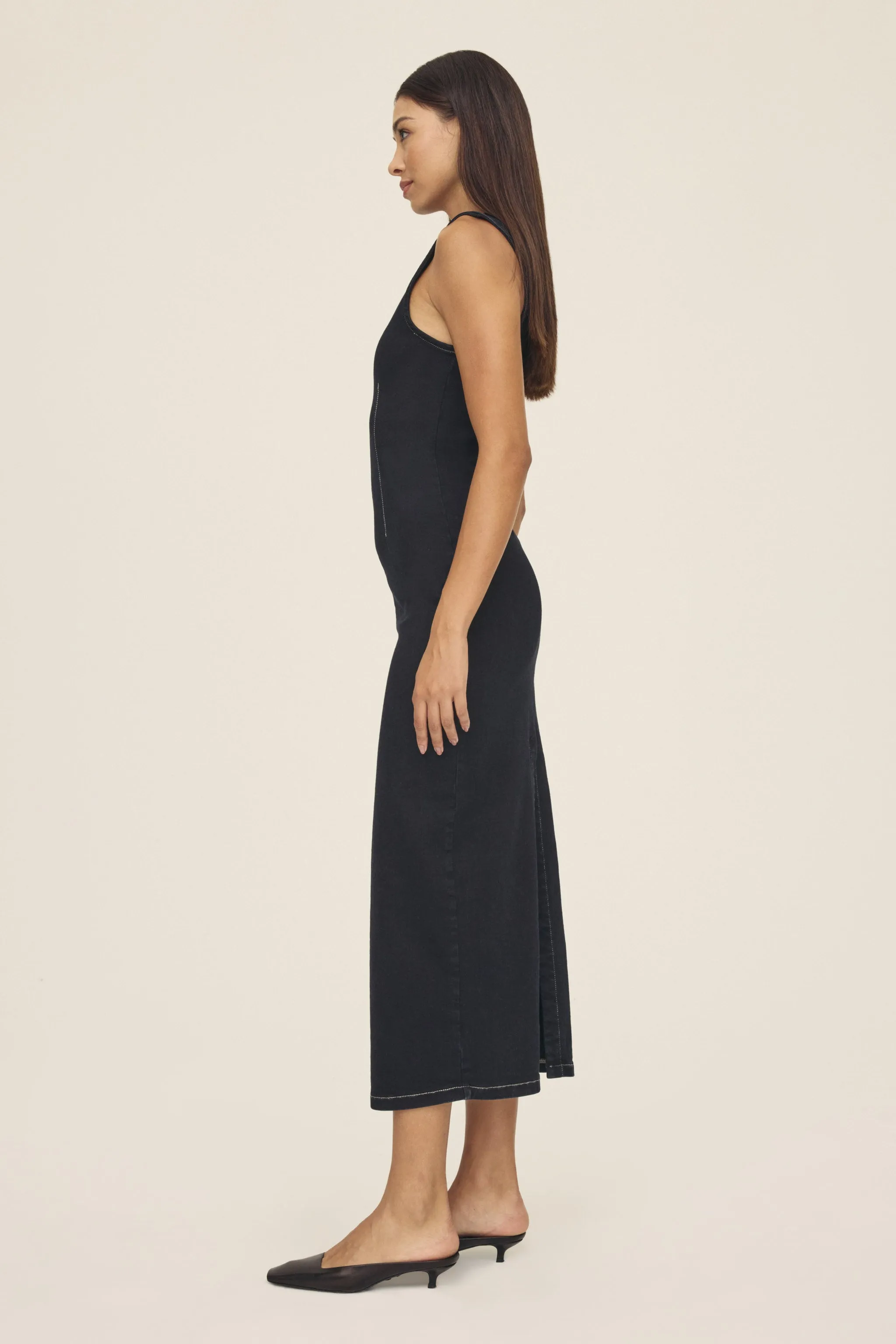 RKV - DENIM MAXI DRESS | DEPTHS