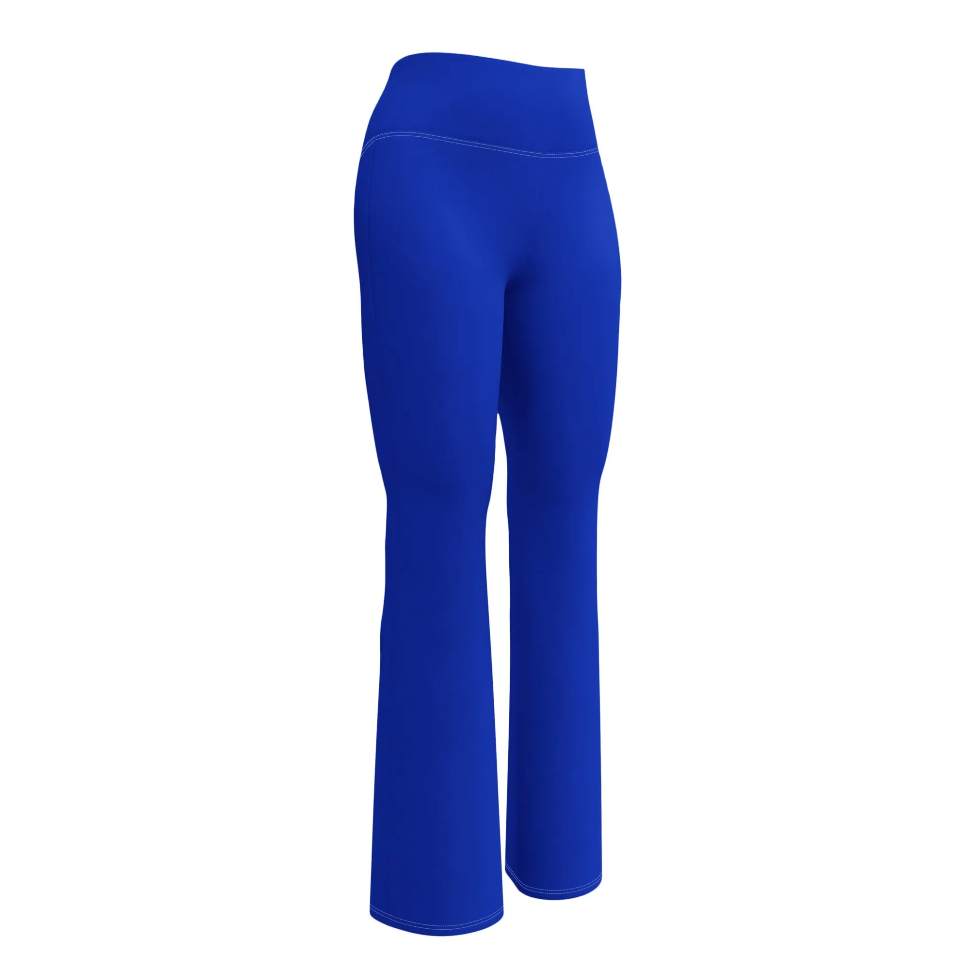 Royal Blue Flare Leggings with Extremely Stoked Epic Wave Logo