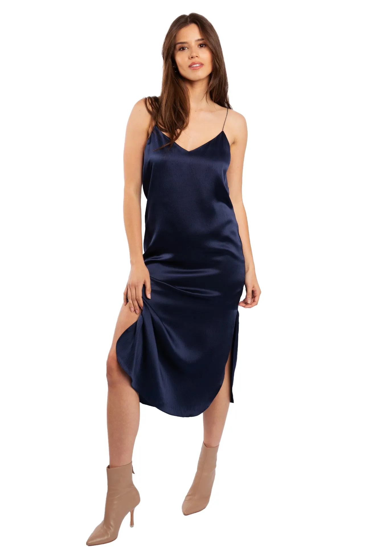 SALLY SLIP DRESS navy