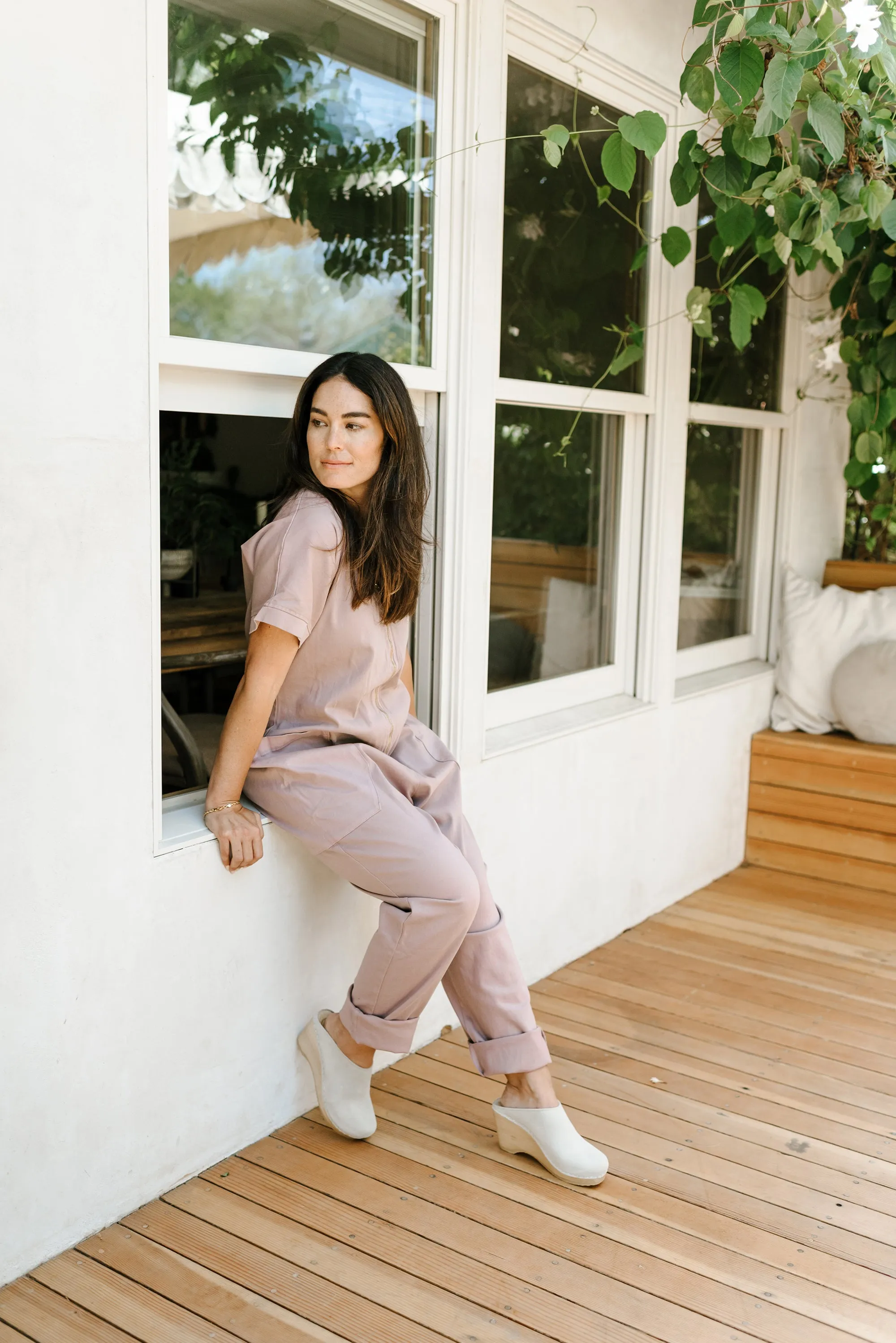 SAMPLE SALE | Together Zipper Jumpsuit - Dusty Plum