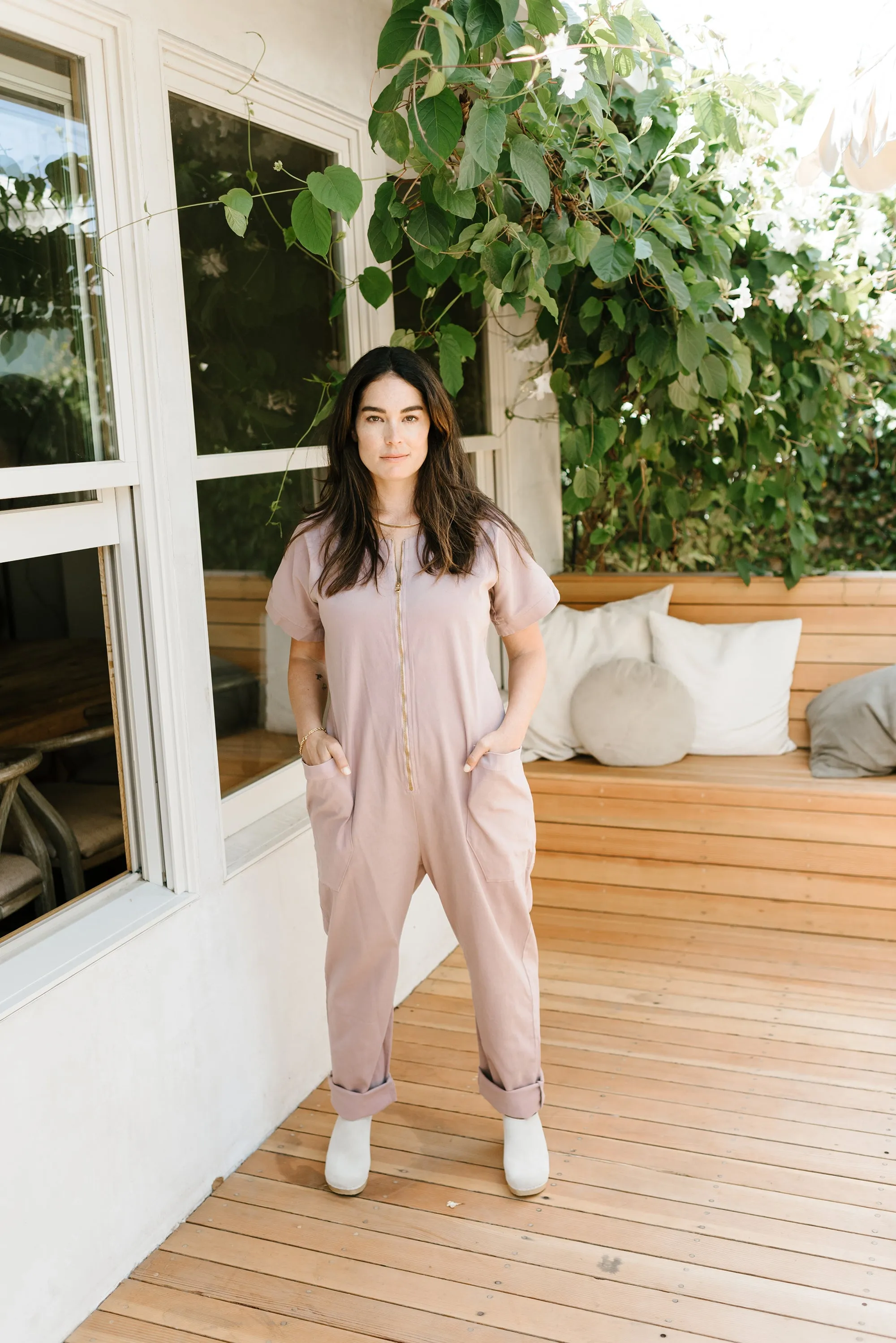 SAMPLE SALE | Together Zipper Jumpsuit - Dusty Plum