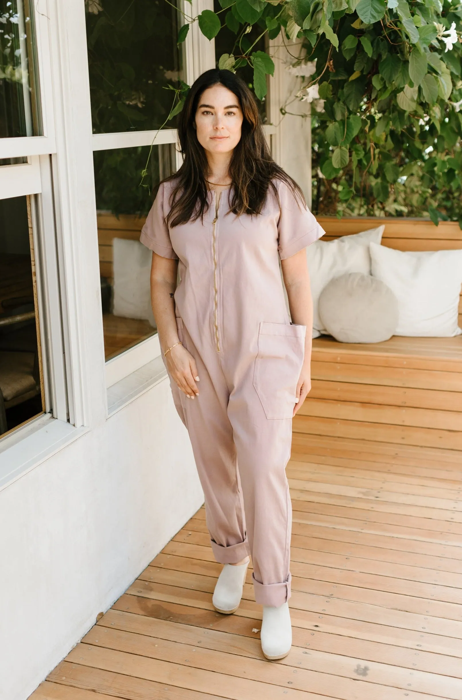 SAMPLE SALE | Together Zipper Jumpsuit - Dusty Plum