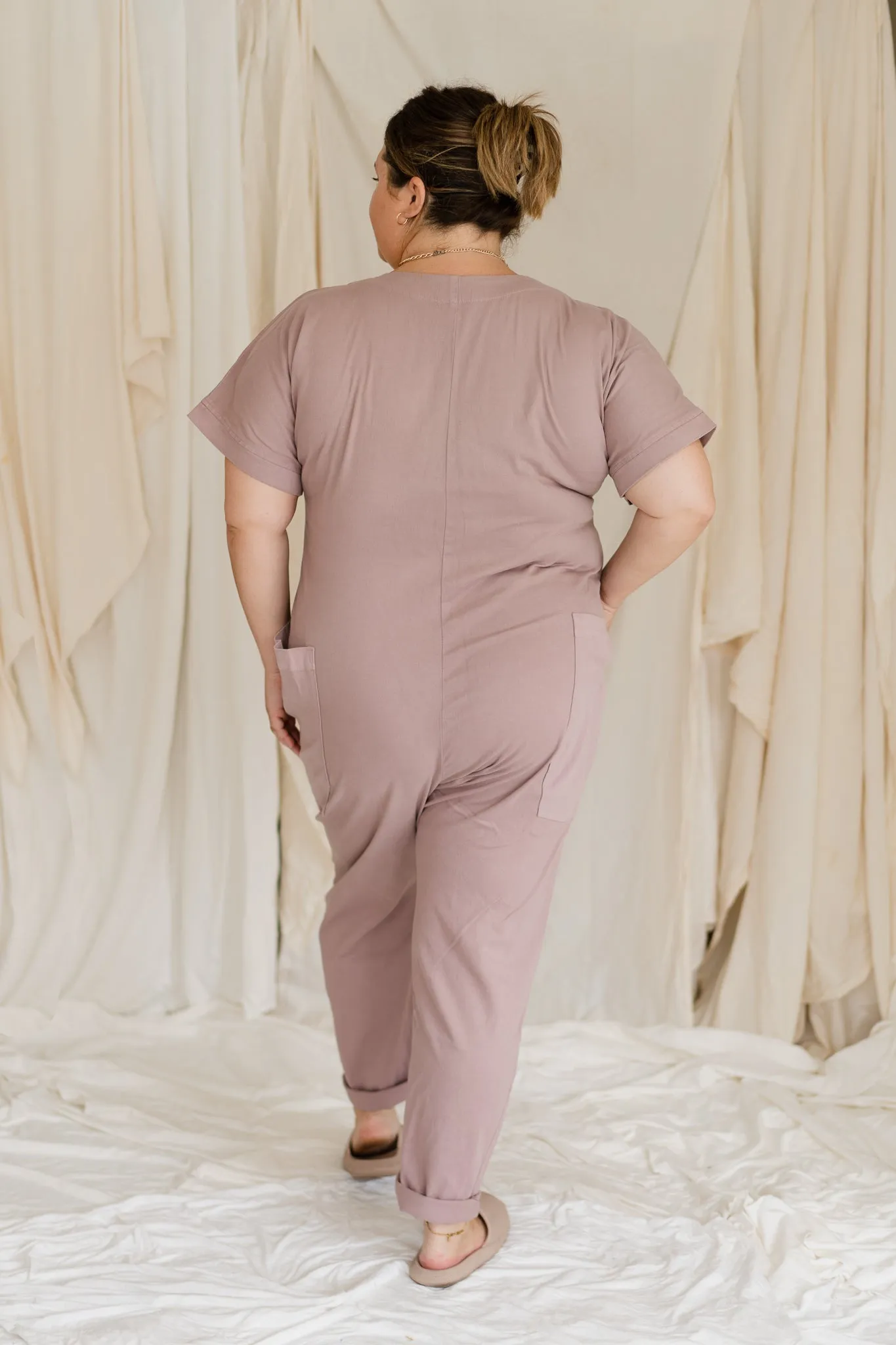 SAMPLE SALE | Together Zipper Jumpsuit - Dusty Plum