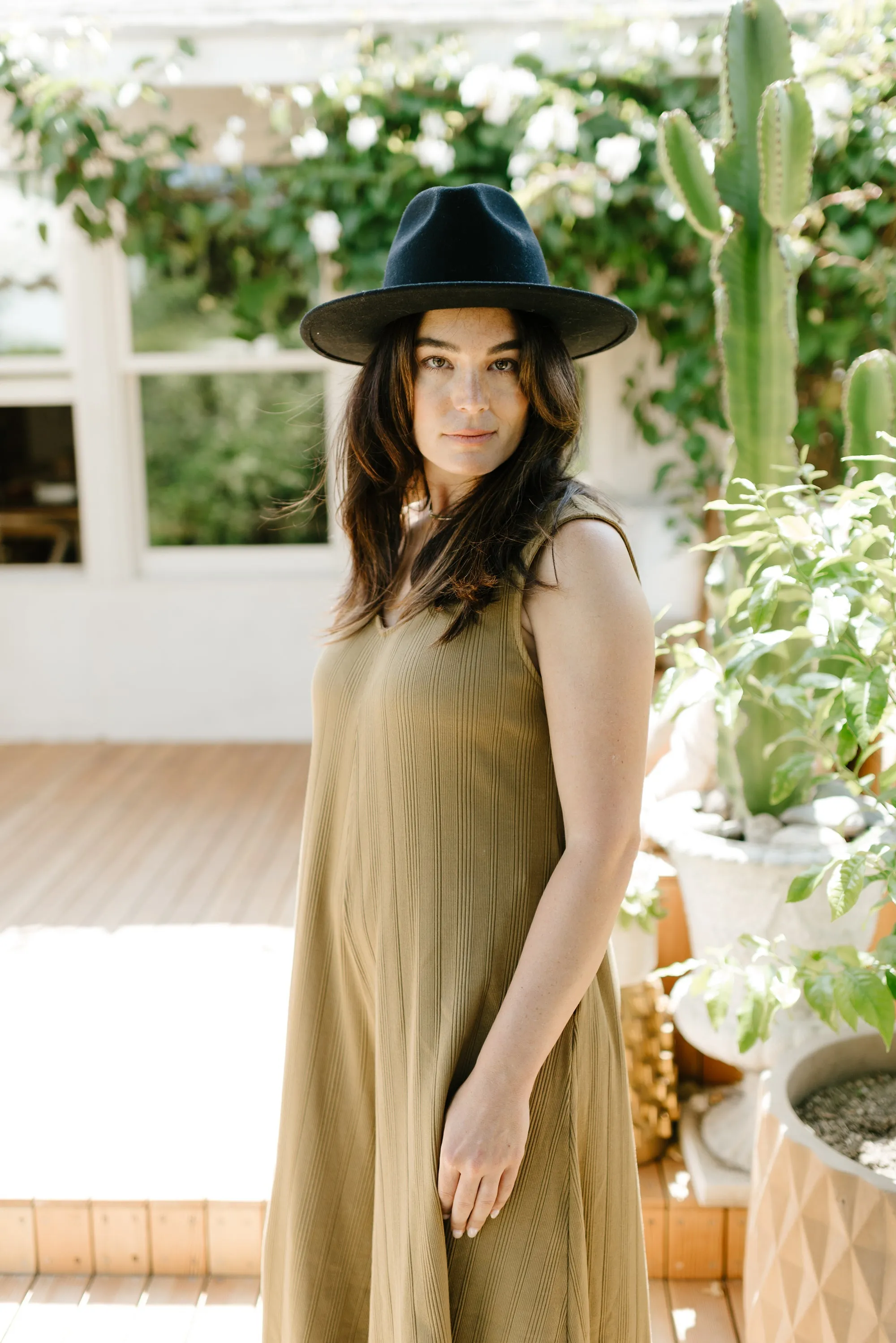 SAMPLE SALE | Willow Wide Rib Jumpsuit - Antique Bronze