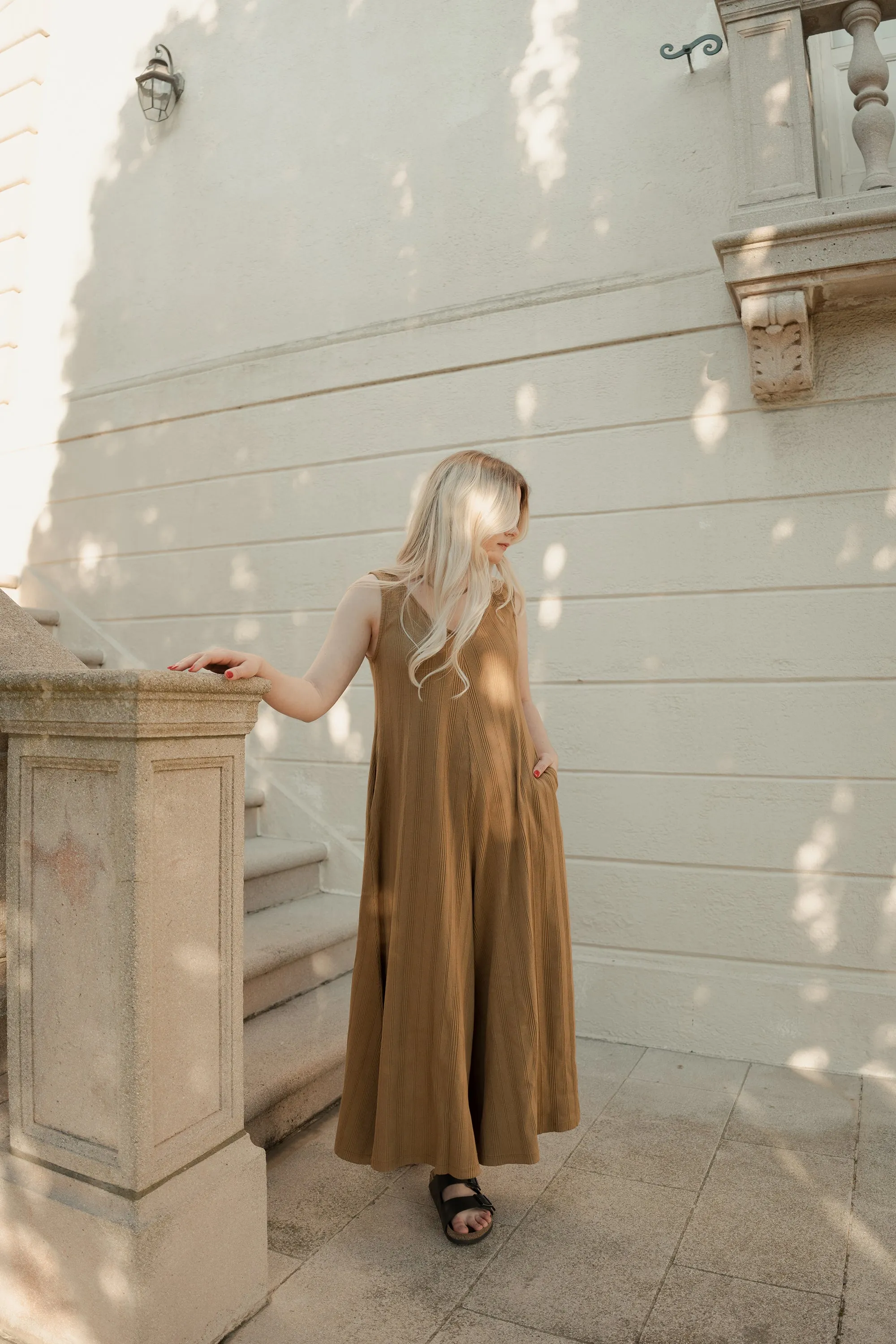 SAMPLE SALE | Willow Wide Rib Jumpsuit - Antique Bronze