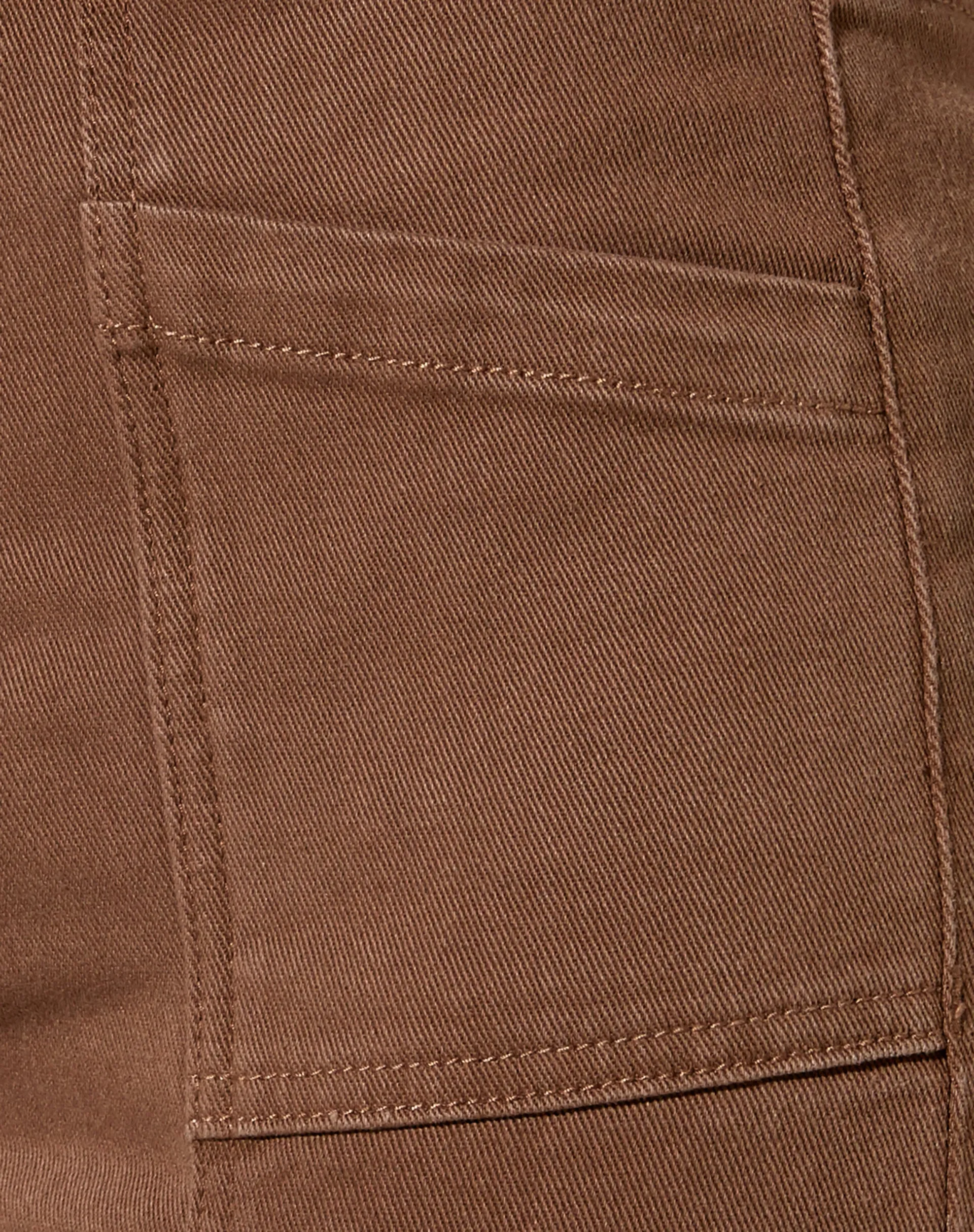 Seam Split Jeans in Rich Brown