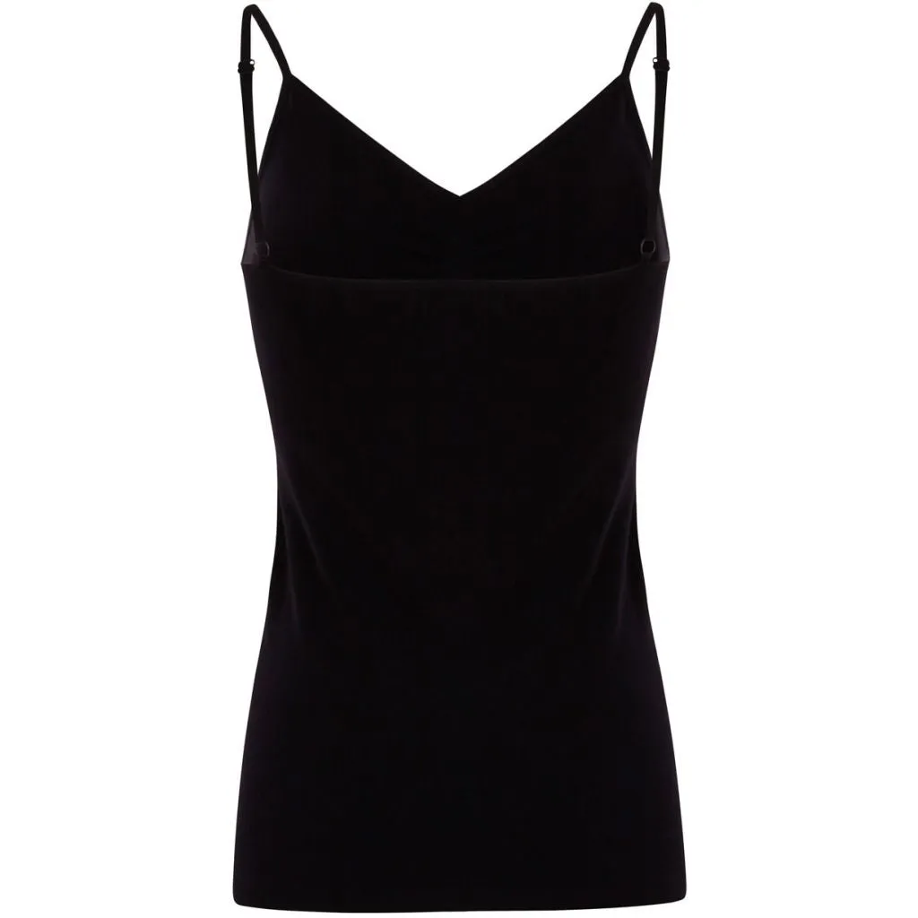 Seamless strap top- black