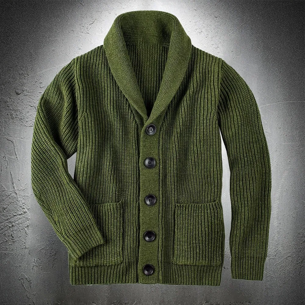 Shawl Collar Pocket Cardigan