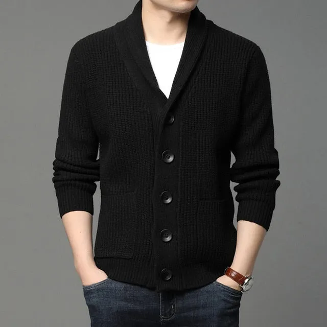 Shawl Collar Pocket Cardigan