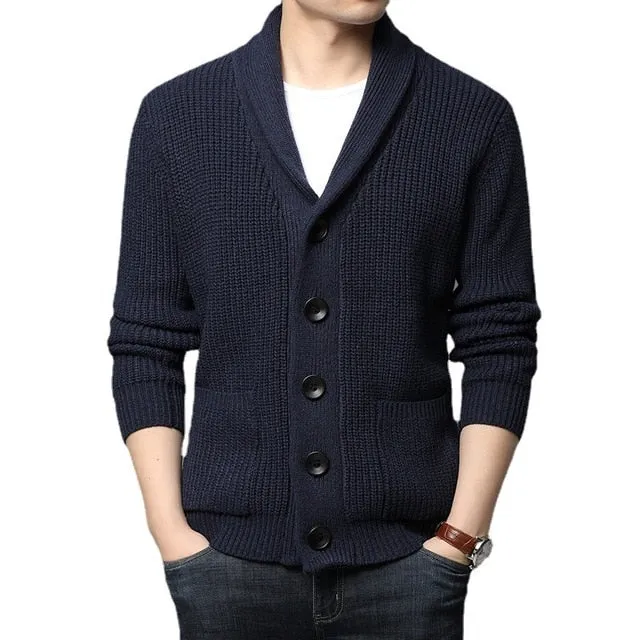 Shawl Collar Pocket Cardigan