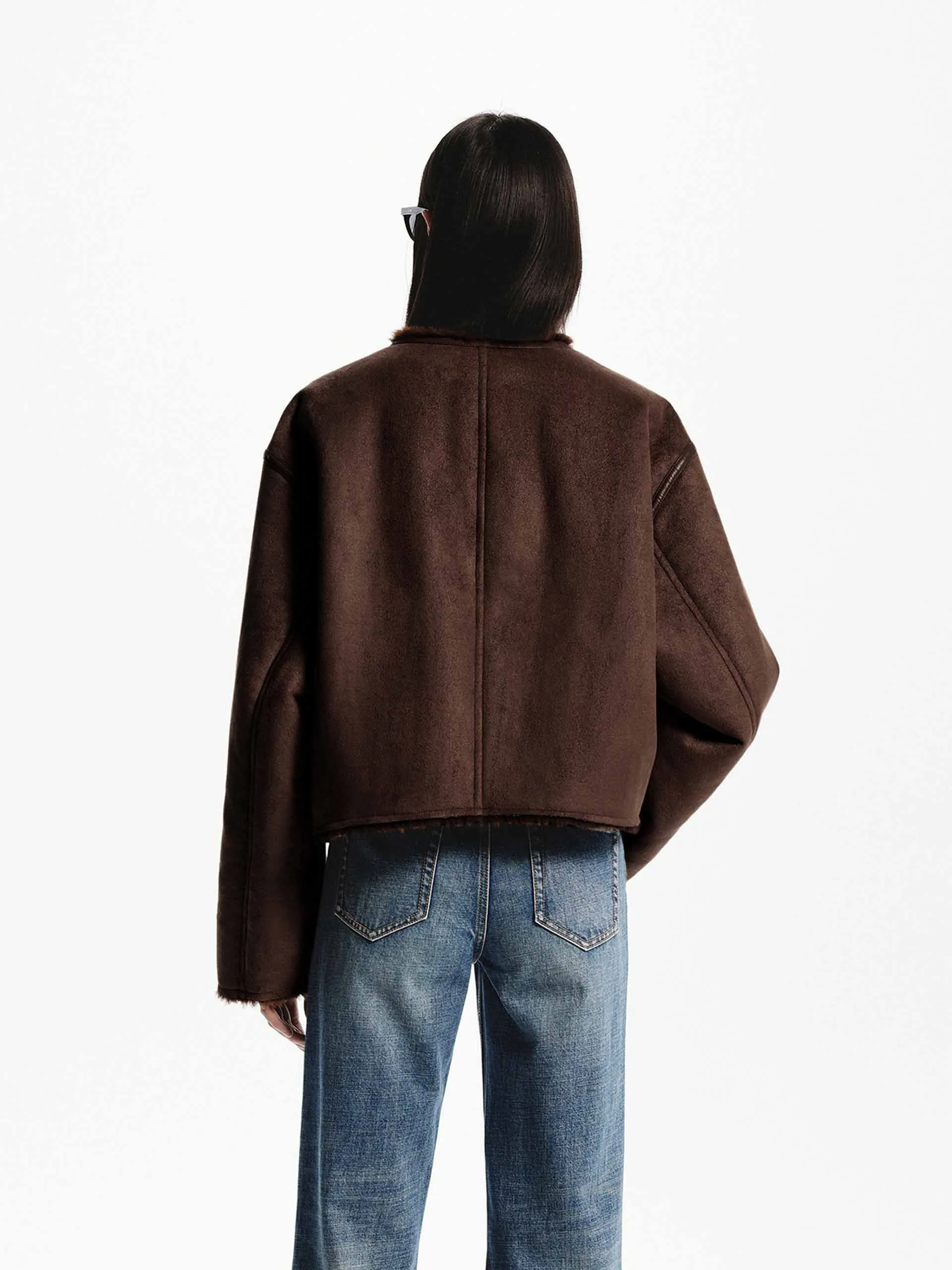 Shearling Cropped Jacket