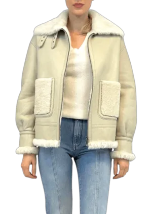 SHEARLING JACKET WITH ZIPPER