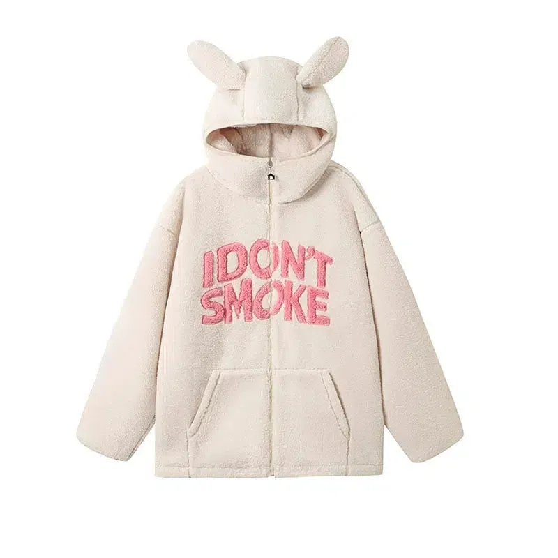 Sherpa Jacket With Bunny Hood