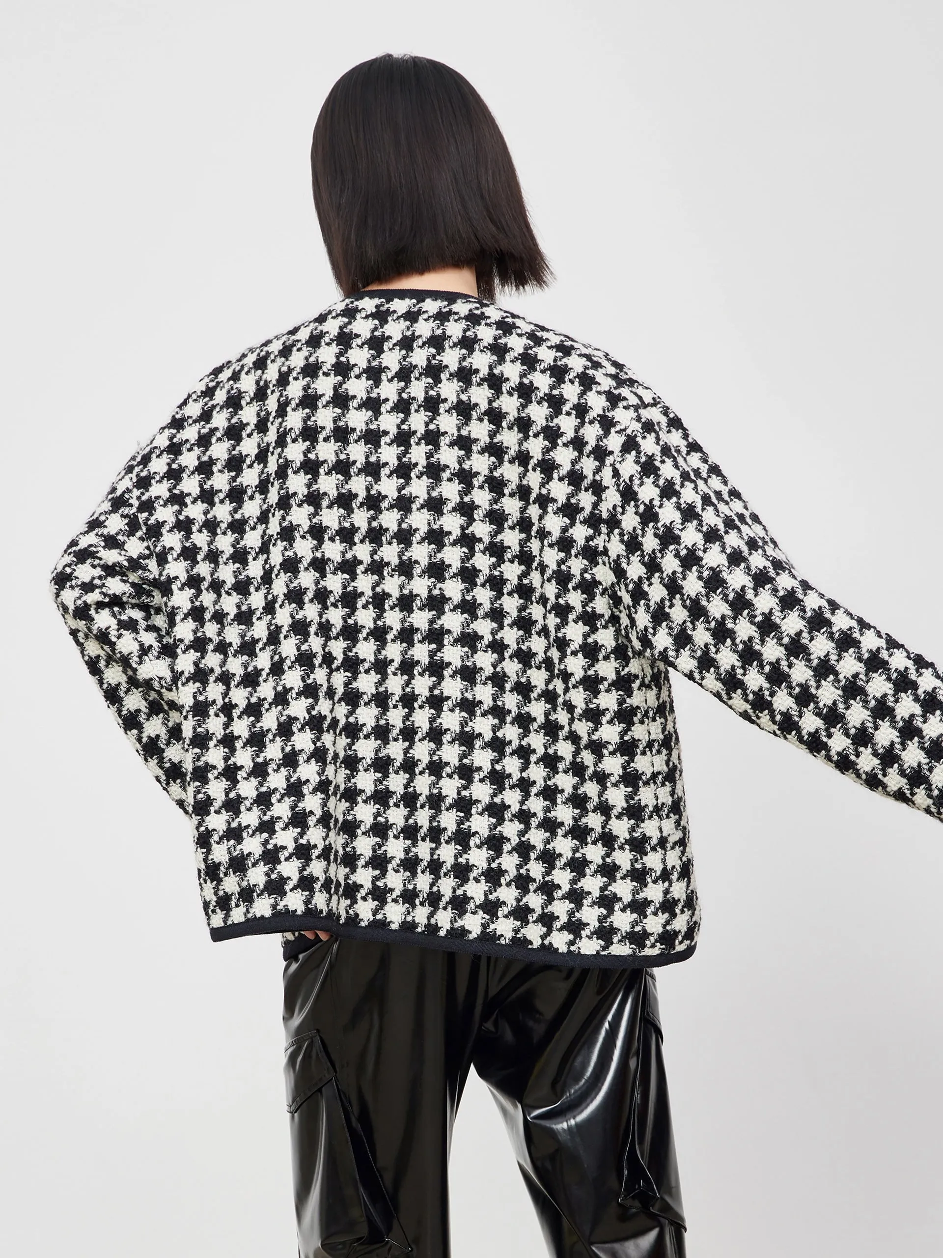 Short Houndstooth Coat