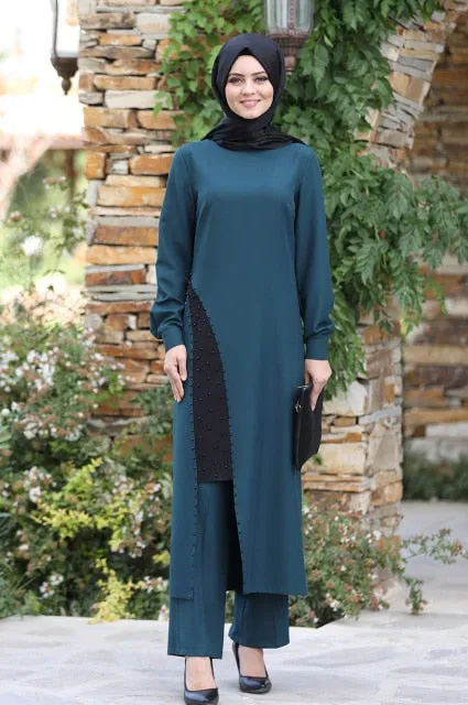 Side Split Abaya Style Suit