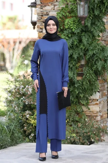 Side Split Abaya Style Suit