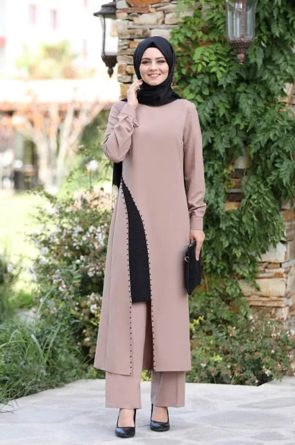 Side Split Abaya Style Suit