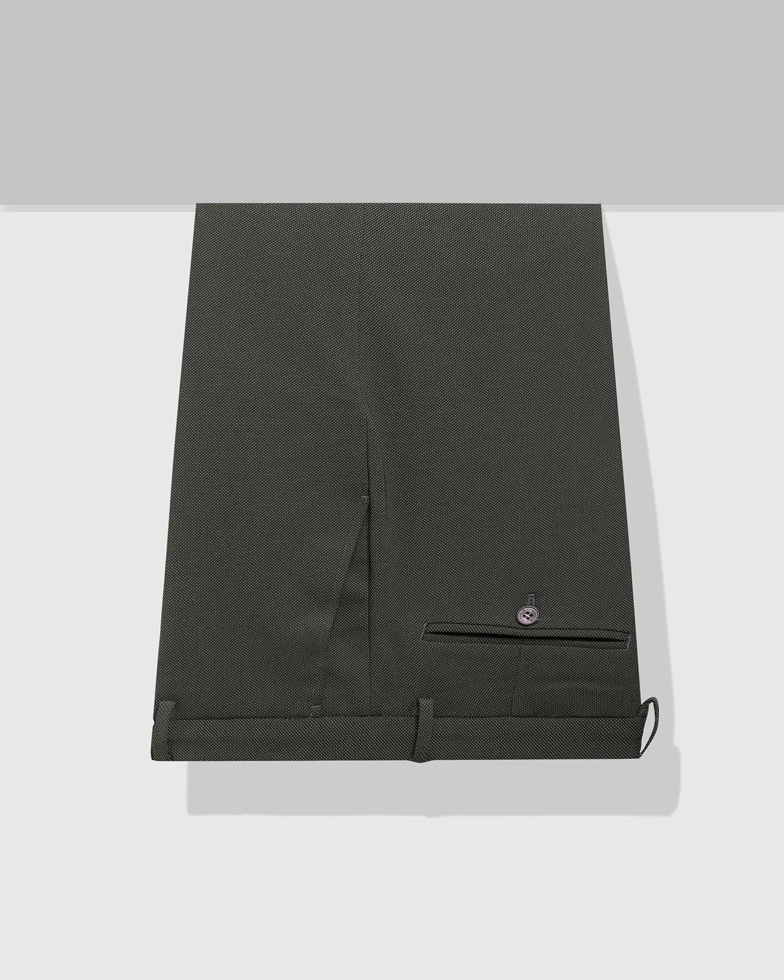 Slim Fit B-91 Formal Olive Textured Trouser - Reader