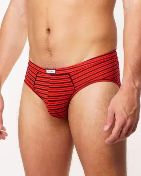 Slip Bodyskin rouge avec lignes