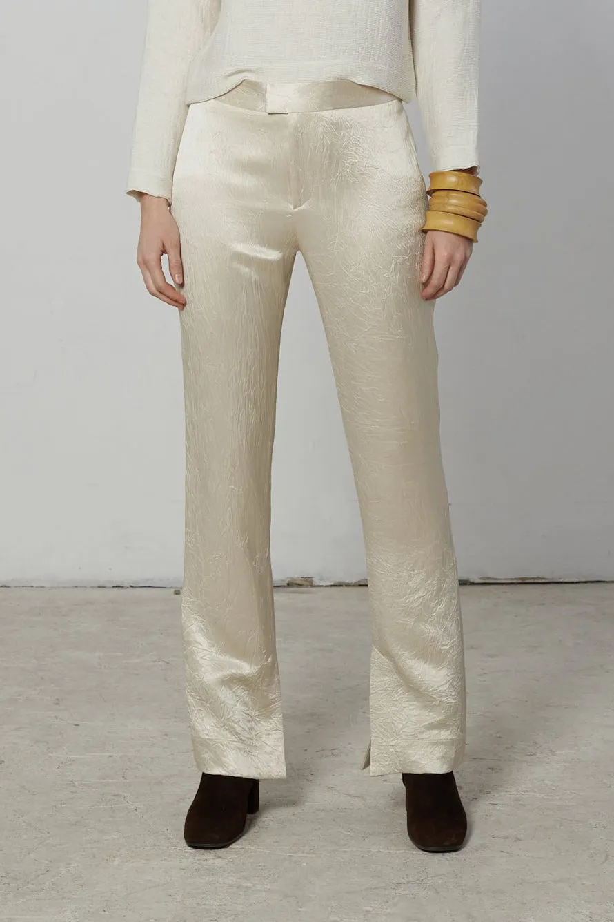 Slit Hem Pants - Sand