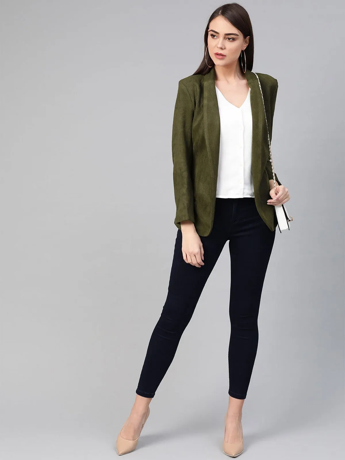 Solid Collared Blazer