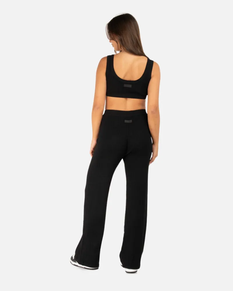 SSS REALISM MAISON RIB PANTS BLACK