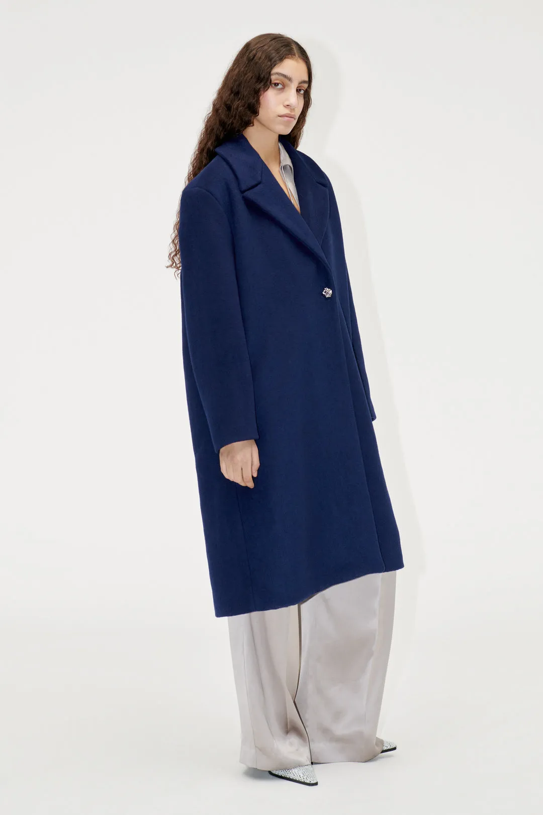 Stine Goya Kamari coat Berry Blue