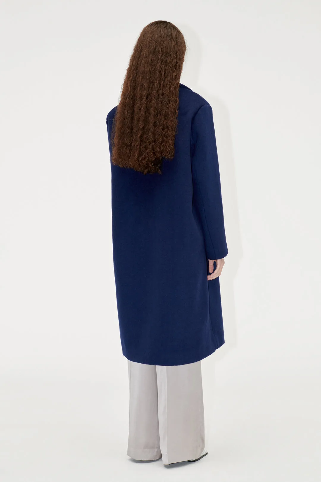 Stine Goya Kamari coat Berry Blue