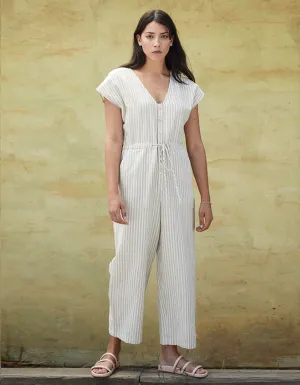 STRIPED JUMPSUIT COTTON JUMPSUIT