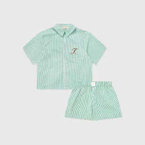 Striped Shirts & Boxers Set - Green